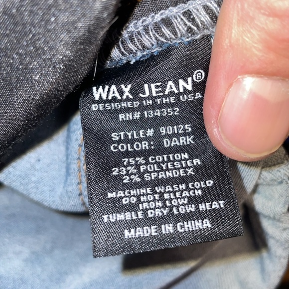 WAX Jeans BUTT I Love You blue denim Jean shorts size large - Picture 5 of 7